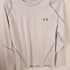 Under Armour Men's Coldgear Fitted White Long Sleeve Shirt 2XL Athleisure G0116